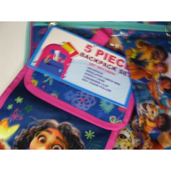 Disney Encanto 5-Piece Backpack Set For Kids With Lunch Bag Pencil Case & More - - Picture 3 of 5